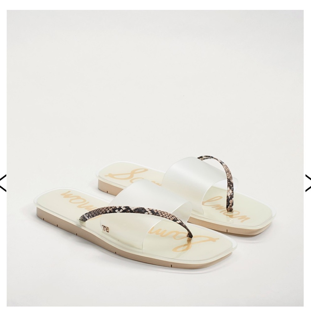 NWT ❤️ Gorgeous Sam Edelman Python & PVC Slides - Picture 6 of 12
